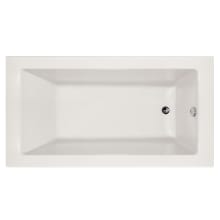 Sydney 60" Three Wall Alcove Acrylic Soaking Tub with Right Drain, Drain Assembly, and Overflow