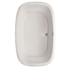 Sylvia 60" Drop In Acrylic Air Tub with Center Drain, Drain Assembly, and Overflow