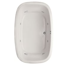 Sylvia 66" Drop In Acrylic Air / Whirlpool Tub with Center Drain, Drain Assembly, and Overflow