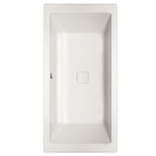 Versailles 66" Drop In Acrylic Air Tub with Center Drain, Drain Assembly, and Overflow