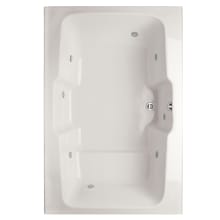 Victoria 73" Drop In Acrylic Air / Whirlpool Tub with Center Drain, Drain Assembly, and Overflow