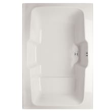 Victoria 73" Drop In Acrylic Air Tub with Center Drain, Drain Assembly, and Overflow
