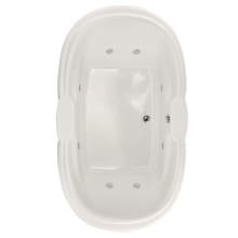 Yvette 72" Drop In Acrylic Air / Whirlpool Tub with Center Drain, Drain Assembly, and Overflow