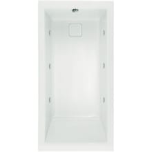 Marlie 66" Drop In Acrylic Whirlpool Tub with Reversible Drain, Drain Assembly, and Overflow