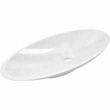 Calma 12-1/4" Oval Cast Marble Composite Vessel Bathroom Sink
