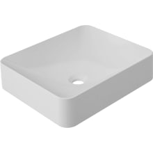 Calma 15" Rectangular Cast Marble Composite Vessel Bathroom Sink