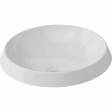 Calma 14-1/2" Circular Cast Marble Composite Vessel Bathroom Sink