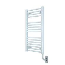 Tuzio Savoy 19" W x 31" H Hydronic Steel Towel Warmer - Valve Set and Installation Kit Not Included