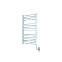 Tuzio Savoy 23-1/2" W x 31" H Hydronic Steel Towel Warmer - Valve Set and Installation Kit Not Included