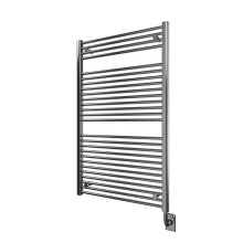 Tuzio Savoy 29-1/2" W x 47-1/2" H Hydronic Steel Towel Warmer - Valve Set and Installation Kit Not Included