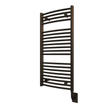 Tuzio Blenheim 17-1/2" W x 37" H Hydronic Steel Towel Warmer - Valve Set and Installation Kit Not Included
