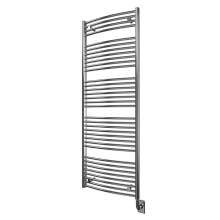 Tuzio Blenheim 23-1/2" W x 64-1/2" H Hydronic Steel Towel Warmer - Valve Set and Installation Kit Not Included