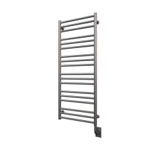 Tuzio Sorano 19-1/2" W x 47-1/2" H Hydronic Steel Towel Warmer - Valve Set and Installation Kit Not Included