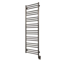 Tuzio Sorano 19-1/2" W x 64" H Hydronic Steel Towel Warmer - Valve Set and Installation Kit Not Included