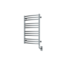 Tuzio Laveno 23-1/2" W x 31" H Hydronic Steel Towel Warmer - Valve Set and Installation Kit Not Included