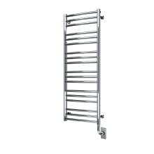 Tuzio Laveno 19-1/2" W x 47-1/2" H Hydronic Steel Towel Warmer - Valve Set and Installation Kit Not Included