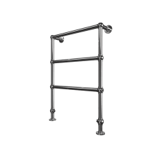 Tuzio Woodstock 26-1/2" W x 37" H Hydronic Steel Towel Warmer - Valve Set and Installation Kit Not Included