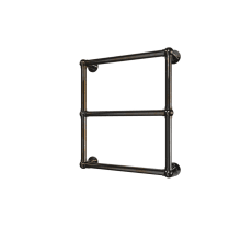 Tuzio Stour 23-1/2" W x 27" H Hydronic Steel Towel Warmer - Valve Set and Installation Kit Not Included
