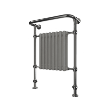 Tuzio Flanders 26-1/2" W x 37" H Hydronic Steel Towel Warmer - Valve Set and Installation Kit Not Included