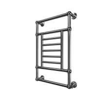 Tuzio Thames 23-1/2" W x 34-1/2" H Hydronic Steel Towel Warmer - Valve Set and Installation Kit Not Included