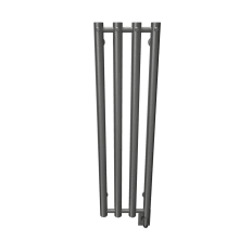 Tuzio Rosendal 10-1/2" W x 37-1/2" H Hydronic Steel Towel Warmer - Valve Set and Installation Kit Not Included