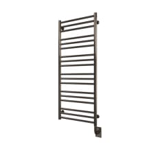 Tuzio Sorano 19-1/2"W x 47-1/2"H Programmable Electric Hardwired Steel Towel Warmer