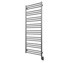 Tuzio Sorano 23-1/2"W x 64"H Programmable Electric Hardwired Steel Towel Warmer