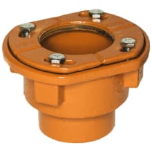 Compact Clamp Down Cast Iron Drain with 2" Throat and 2" No Hub Outlet