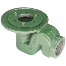 Clamp Down Cast Iron Drain with Integral Trap 2” Throat and 2” Threaded Side Outlet