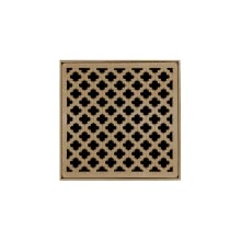 5" x 5" Center Drain Kit with Moor Pattern Decorative Plate and 2" Throat for MD 5