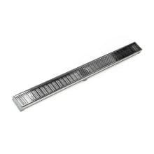 36" Site Sizable Low Profile Linear Drain S-PVC Complete Kit with 2-1/2" Wedge Wire Grate