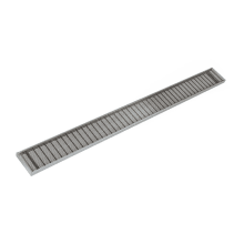 Site Sizeable 48" Long x 4" Wide Drain Kit with Grate, PVC Channel, Stop Ends, and Outlet Assembly