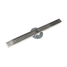 Site Sizeable 36" Long x 3" Wide Drain Kit with Grate, Stainless Steel Channel, Stop Ends, and 3" Outlet Assembly