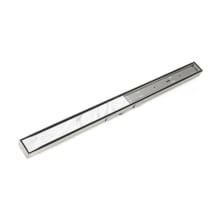 80" Site Sizable Linear Drain S-Stainless Steel Complete Kit with Tile Insert Frame