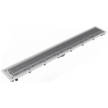 30" Complete Universal Infinity Drain Linear Drain Kit with PVC Channel and Square Pattern Grate