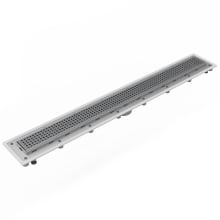 48" Complete Universal Infinity Drain Linear Drain Kit with PVC Channel and Square Pattern Grate