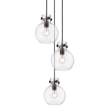 Newton Sphere 3 Light 16" Wide Multi Light Pendant