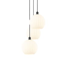 White Venetian 3 Light 19" Wide Suspension Multi Light Pendant