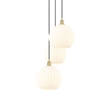 White Venetian 3 Light 19" Wide Suspension Multi Light Pendant