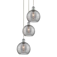 Athens Deco Swirl 3 Light 15" Wide Multi Light Pendant