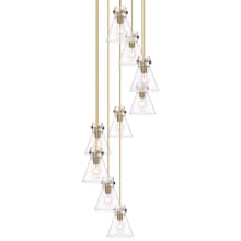 Newton Cone 9 Light 23" Wide Multi Light Pendant