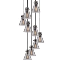 Newton Cone 9 Light 23" Wide Multi Light Pendant