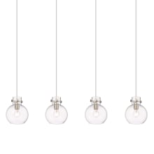 Newton Sphere 4 Light 52" Wide Linear Pendant