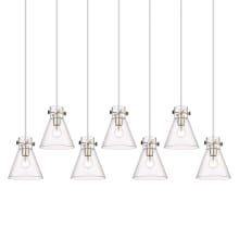 Newton Cone 7 Light 52" Wide Linear Pendant