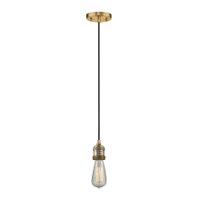 Bare Bulb Single Light 2" Wide Mini Pendant