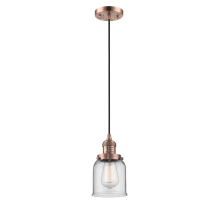 Small Bell 5" Wide Mini Pendant - Cord Suspension