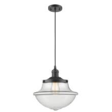 Large Oxford 12" Wide Single Pendant - Cord Suspension