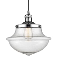 Oxford Schoolhouse Single Light 12" Wide Pendant with Adjustable Cord