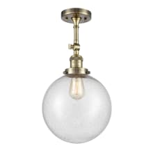 X-Large Beacon 10" Wide Semi-Flush Globe Ceiling Fixture / Wall Sconce with 16" Height