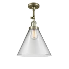 X-Large Cone 12" Wide Semi-Flush Ceiling Fixture with 19" Height